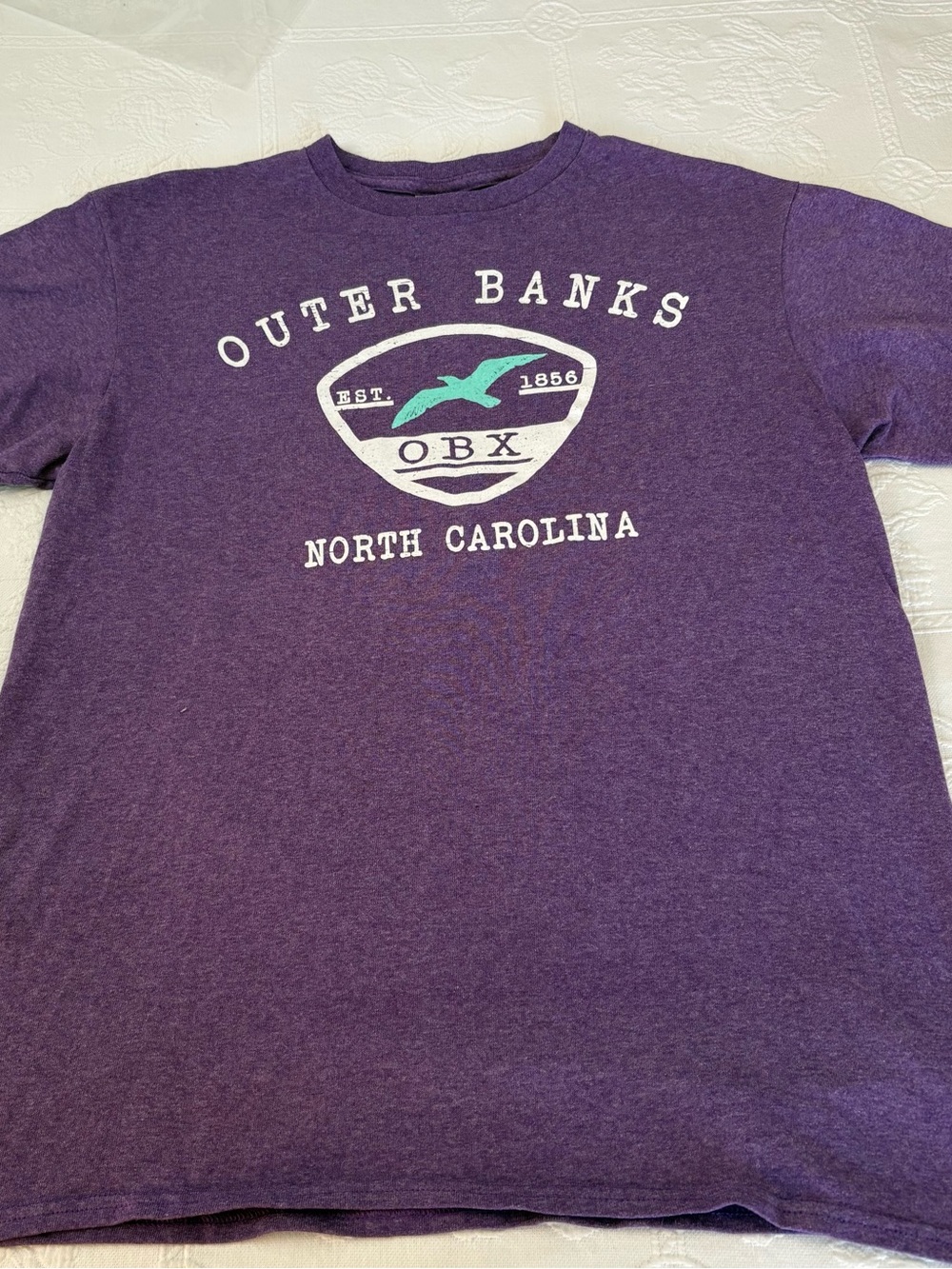 Delta Pro Weight Outer Banks NC Purple Graphic Tee Size-S